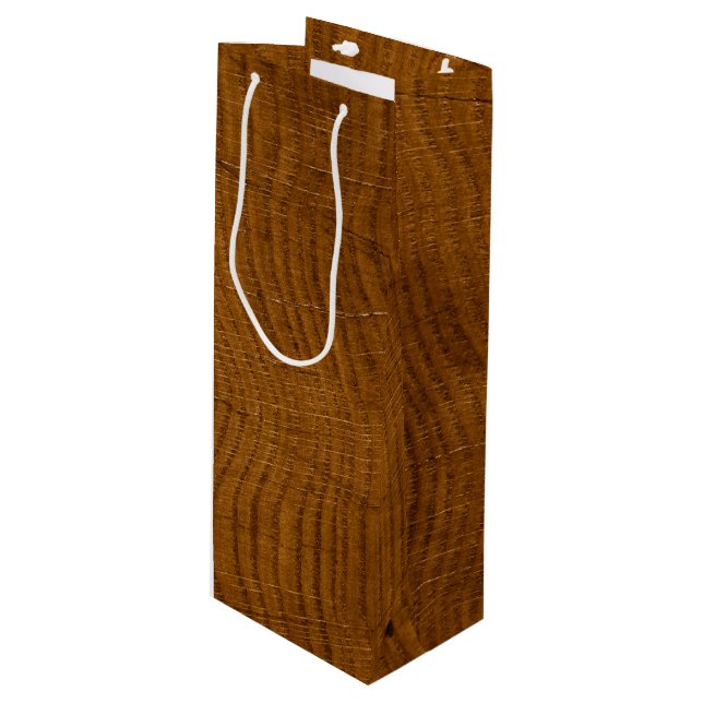 Bolsa Para Vino Woodgrain (Angulo Anverso)