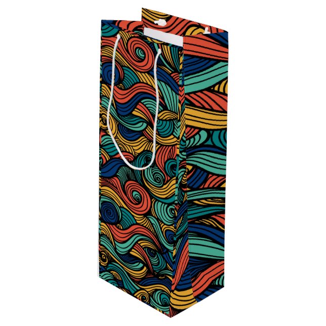 Bolsa Para Vino Wool Topped paisley (Angulo Anverso)