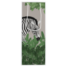 Bolsa Para Vino Zebra amongst Leaves