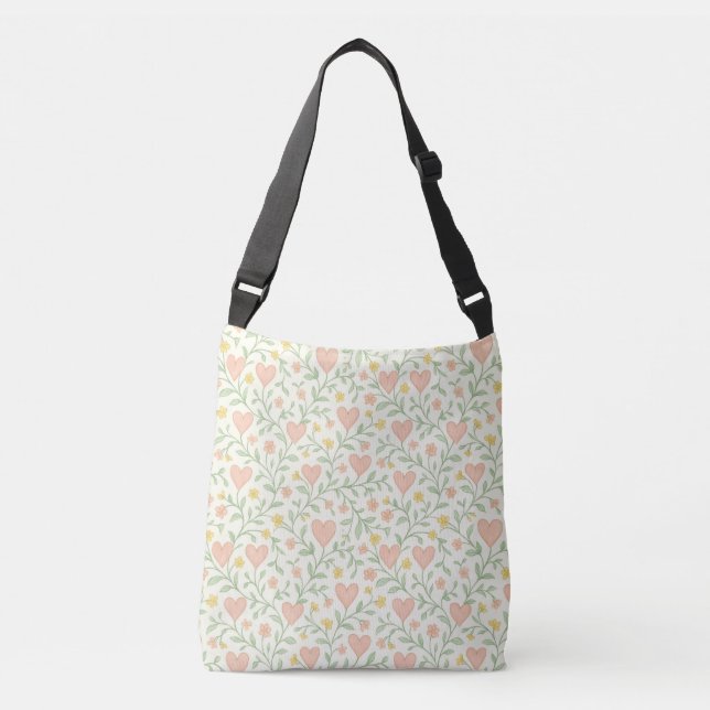Bolsa Pastel Corazón y Crossbody Floral (Anverso)