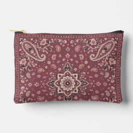Bolsa pequeña con cremallera de estampado de pañue