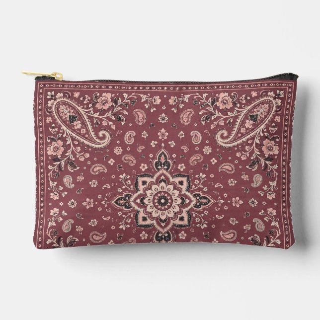 Bolsa pequeña con cremallera de estampado de pañue (Anverso)