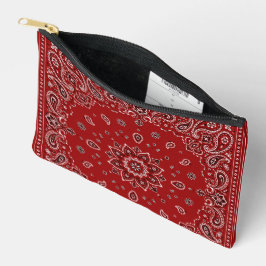 Bolsa pequeña con cremallera de estampado paisley 