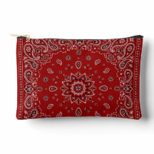 Bolsa pequeña con cremallera de estampado paisley