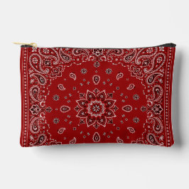 Bolsa pequeña con cremallera de estampado paisley