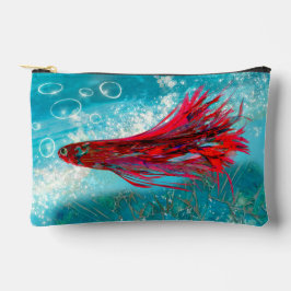 Bolsa pequeña de peces de plumas rojas