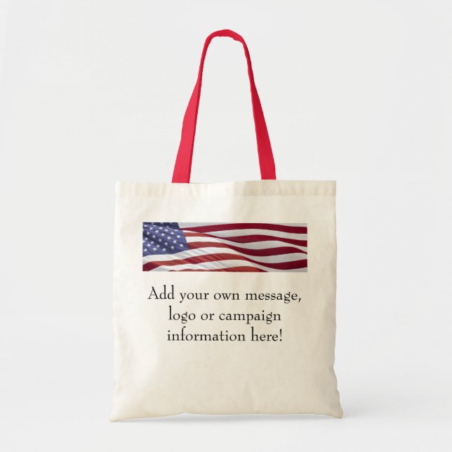 Bolsa Personalizable de la Bandera Americana (Frente)