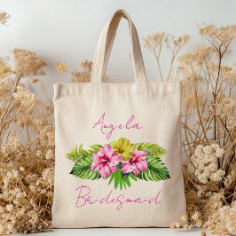 Bolsa personalizada con flores de hibisco de dama 