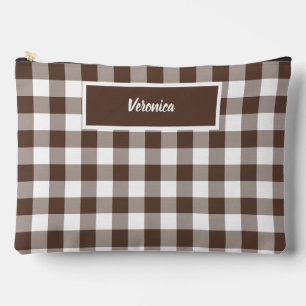 Bolsa Personalizada Cuadros Gingham Marrón Chocola