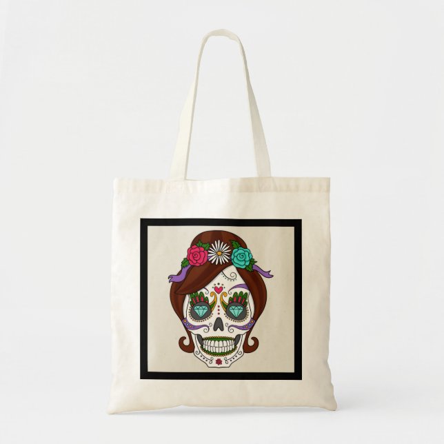 Bolsa personalizada de aleta de azúcar floral (Frente)