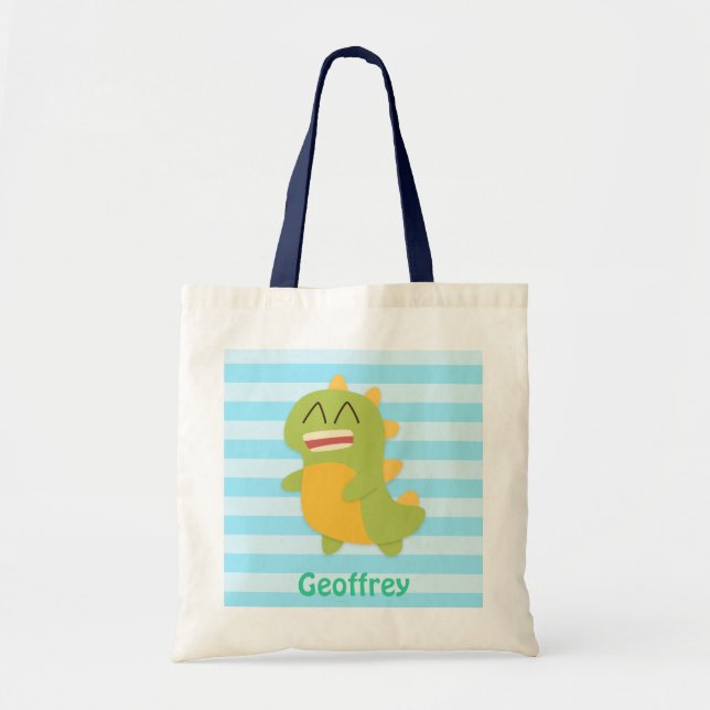 Bolsa Personalizada de Dinosaurios Lindos y Felice (Frente)