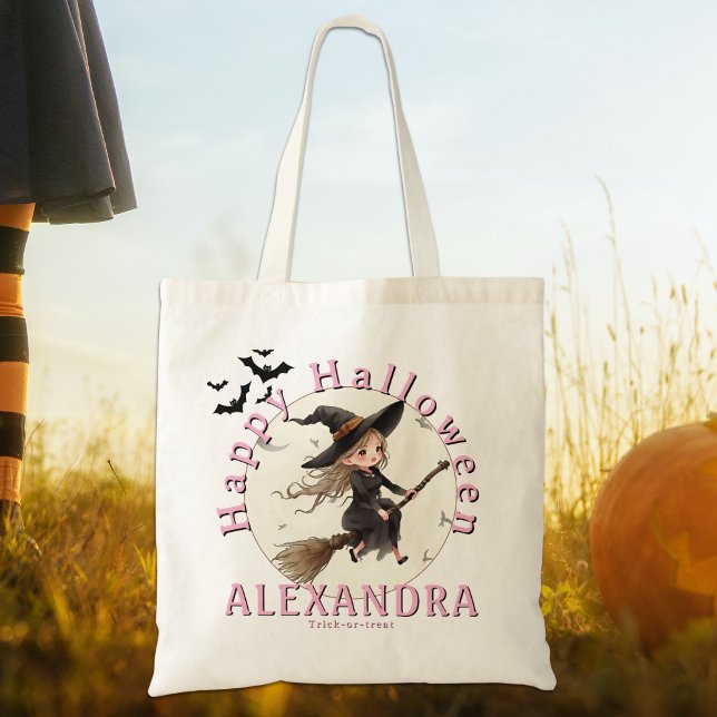 Bolsa personalizada de Halloween Witch Candy Tote (Subido por el creador)