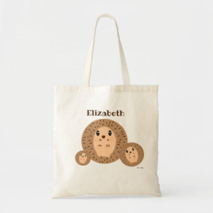 Bolsa personalizada de Hedgehog Kawaii Tote