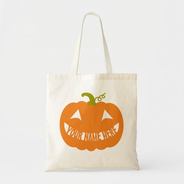 Bolsa personalizada de la tota de calabaza de Hall (Frente)