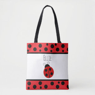 Bolsa personalizada de los Ladybugs rojos