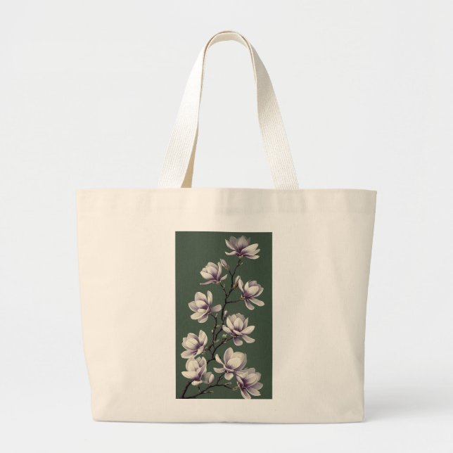 Bolsa personalizada de tote de la flor del día de  (Frente)