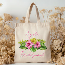 Bolsa Personalizada Flores de Hibisco Dama de Hono
