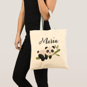 Bolsa Personalizada Panda De Tosta De Oso Con Bamb