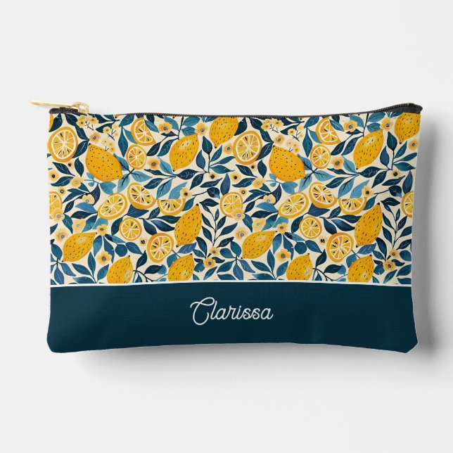 Bolsa personalizada para accesorios de limón (Anverso)