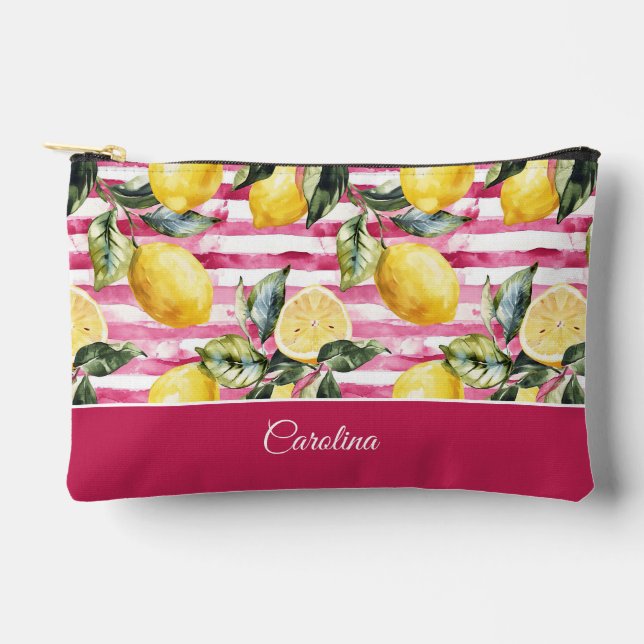 Bolsa personalizada para accesorios de limón (Anverso)