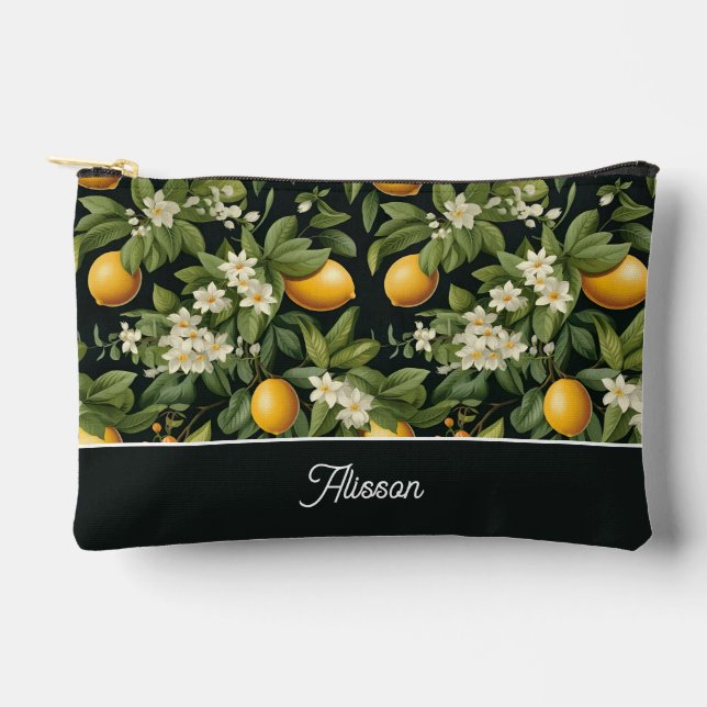 Bolsa personalizada para accesorios de limón (Anverso)