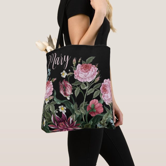 Bolsa personalizada para la tota negra - Patrón fl (Detalle)