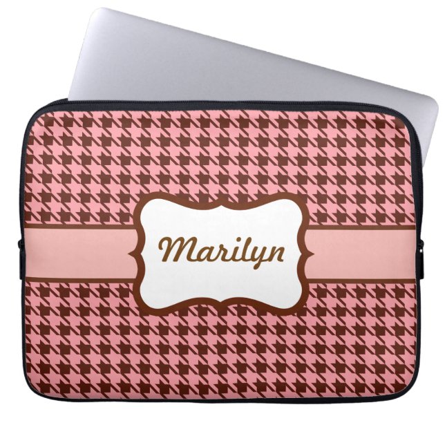 Bolsa personalizada para portátiles Houndstoth (Frente)