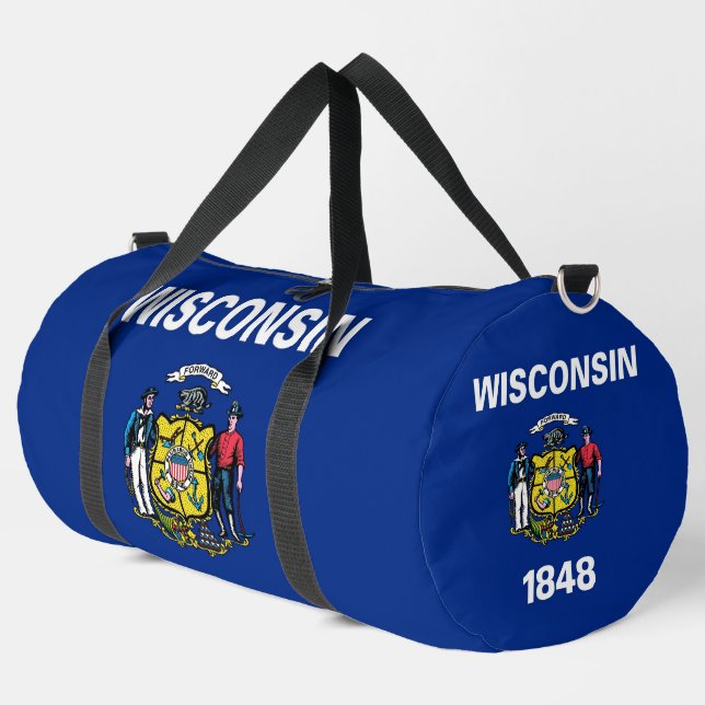 Bolsa Print Cut Sew, bandera de Wisconsin (Esquina izquierda)
