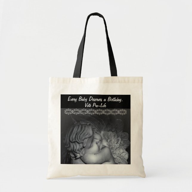 Bolsa pro-vida voto ángel de bebé pro-vida (Frente)