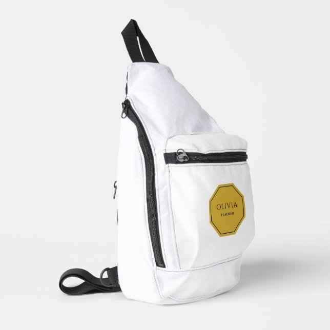 Bolsa profesional de honda blanca con texto Person (Esquina izquierda)