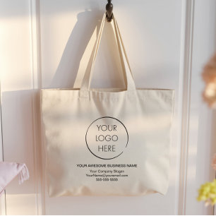 Bolsa promocional de logotipo simple, negocio o ti