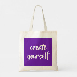 Bolsa púrpura "Créate a ti mismo"
