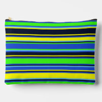 Bolsa rayada azul, limón y amarillo negrita