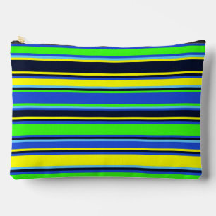 Bolsa rayada azul, limón y amarillo negrita