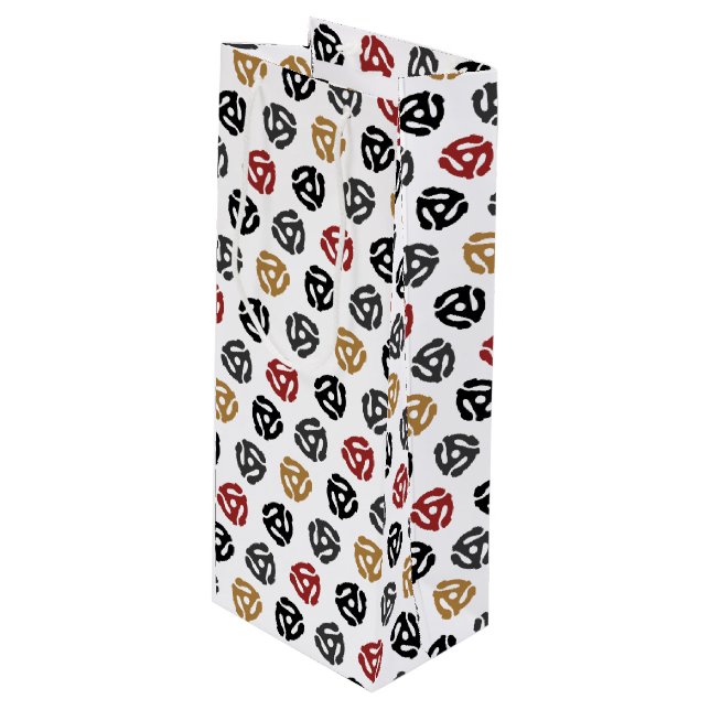 Bolsa Retro de regalo de vino de 45 RPM con regist (Angulo Anverso)