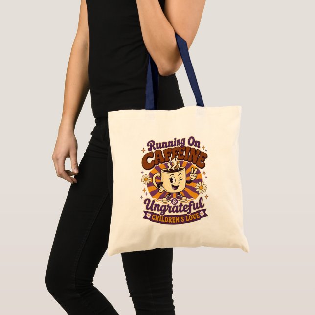 Bolsa Retro Mamá Funciona con Cafeína y Niños Ingr (Anverso (producto))