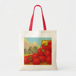 Bolsa Retro Red Strawberry Farm Crate Art Tote