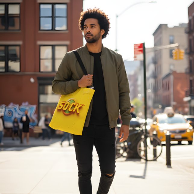 Bolsa retro "SOCK" Tote Bag - Vibes de ropa de cal (Subido por el creador)