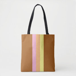 Bolsa retro Stripes Tote (Naranja Multi)