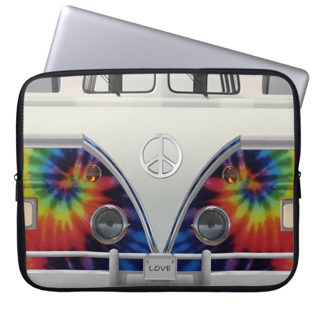 Bolsa Retro Van Laptop con placa de licencia "LOVE (Frente)