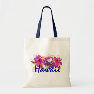 Bolsa reutilizable artística de Hawai hibiscus