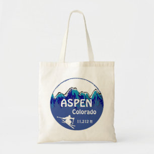 Bolsa reutilizable de arte azul Aspen Colorado