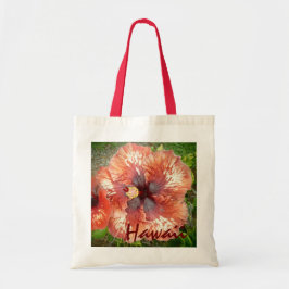 Bolsa reutilizable de hibiscus híbrido rojo grande