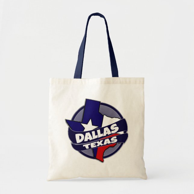 Bolsa reutilizable de la bandera de Texas de Dalla (Frente)