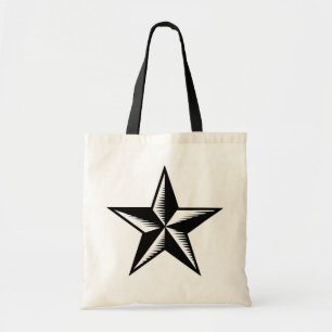 Bolsa reutilizable de la estrella del tatuaje blan