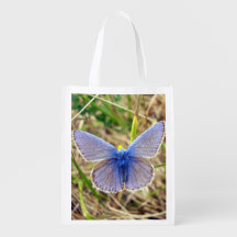 Bolsa reutilizable de mariposa azul común