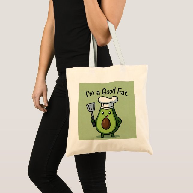 Bolsa reutilizable divertida de chef de aguacate " (Anverso (producto))