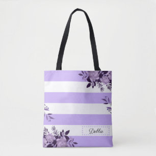 Bolsa Romántica De Flores De Lavanda Y Tiras De To