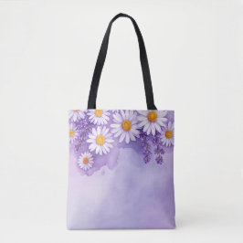 Bolsa Romántica Morada Floral Tote