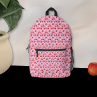Bolsa rosa Chica de cerezas y flores muy pequeñas